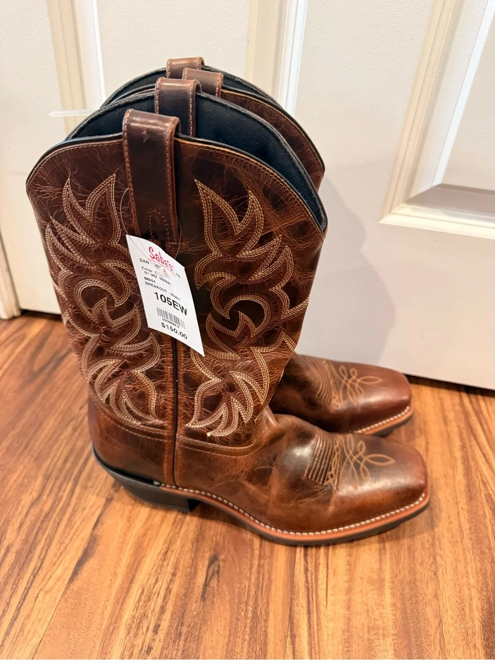 Laredo Breakout Square Toe Western Boots Mens 10.5 EW 68354 Rust Brown